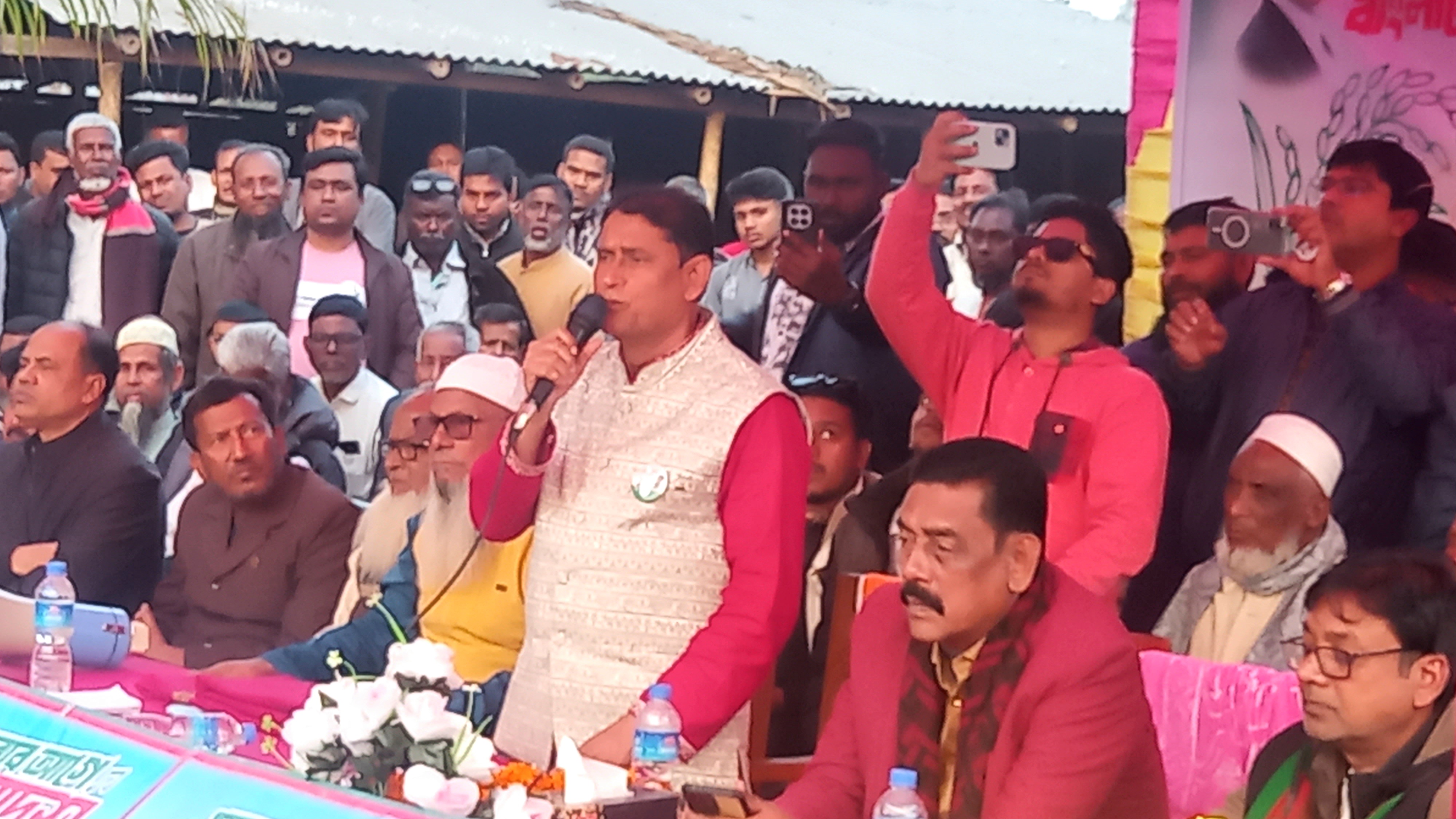 মান্দায় ডা. ইকরামুল বারী টিপুর সমর্থনে নির্বাচনী জনসভা অনুষ্ঠিত