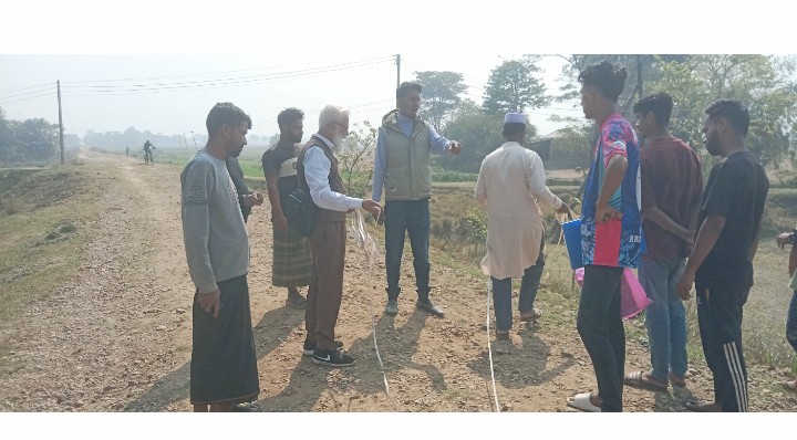 ছাতক - সিলেট রেল সড়কের মাধব পুর - খার গাঁও নামক অংশে ভূমি জরিপ সম্পন্ন