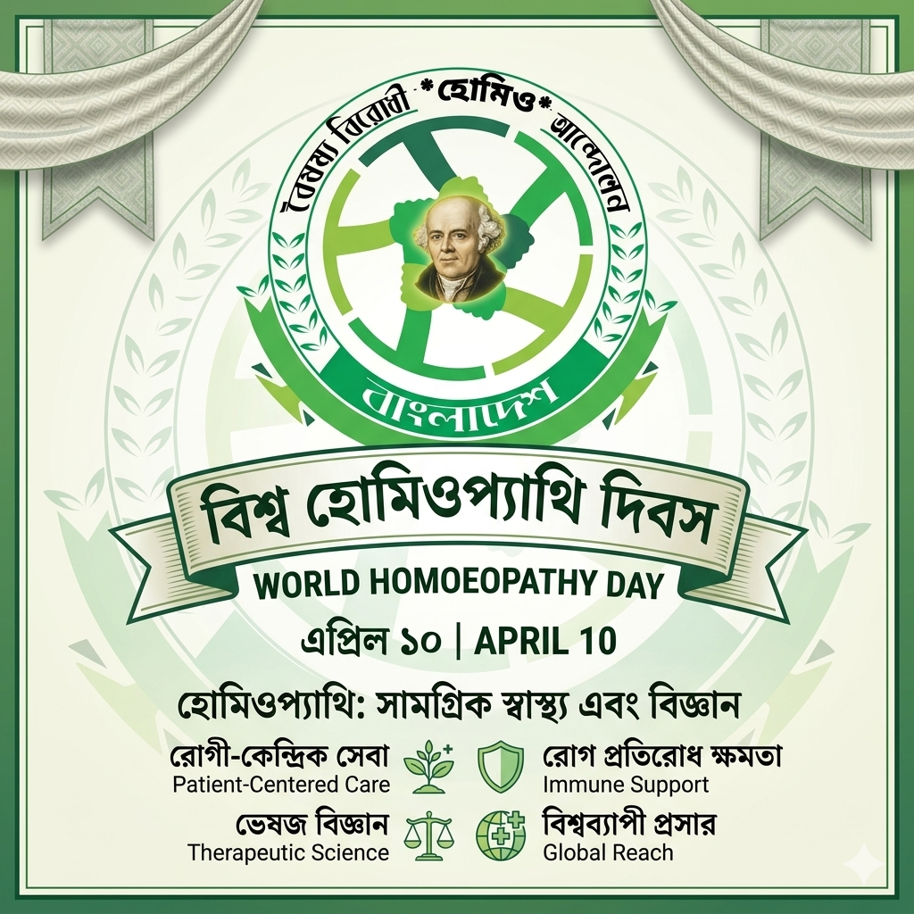বিশ্ব হোমিওপ্যাথি দিবস ২০২৬; বৈষম্যহীন স্বাস্থ্য সেবার অঙ্গীকার